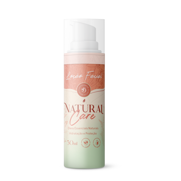 Loção Facial Natural Care – Hidratante com Amêndoas e Aloe Vera | Botica Natur